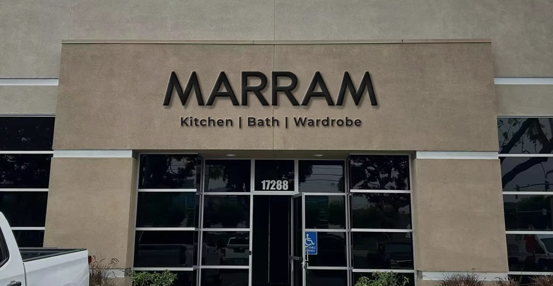 Marram Cabinetry showroom banner