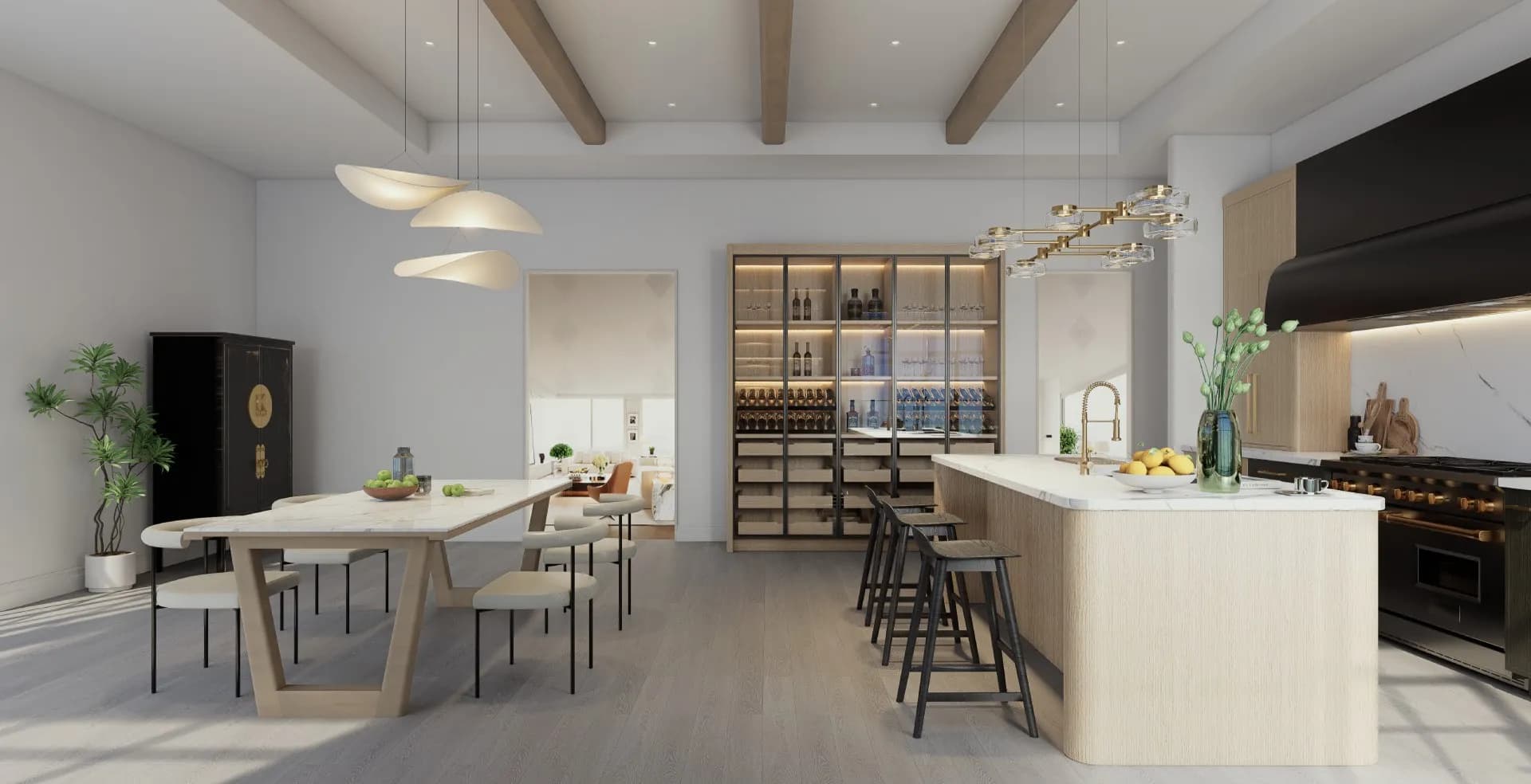 Coastal cabinetry style detail
