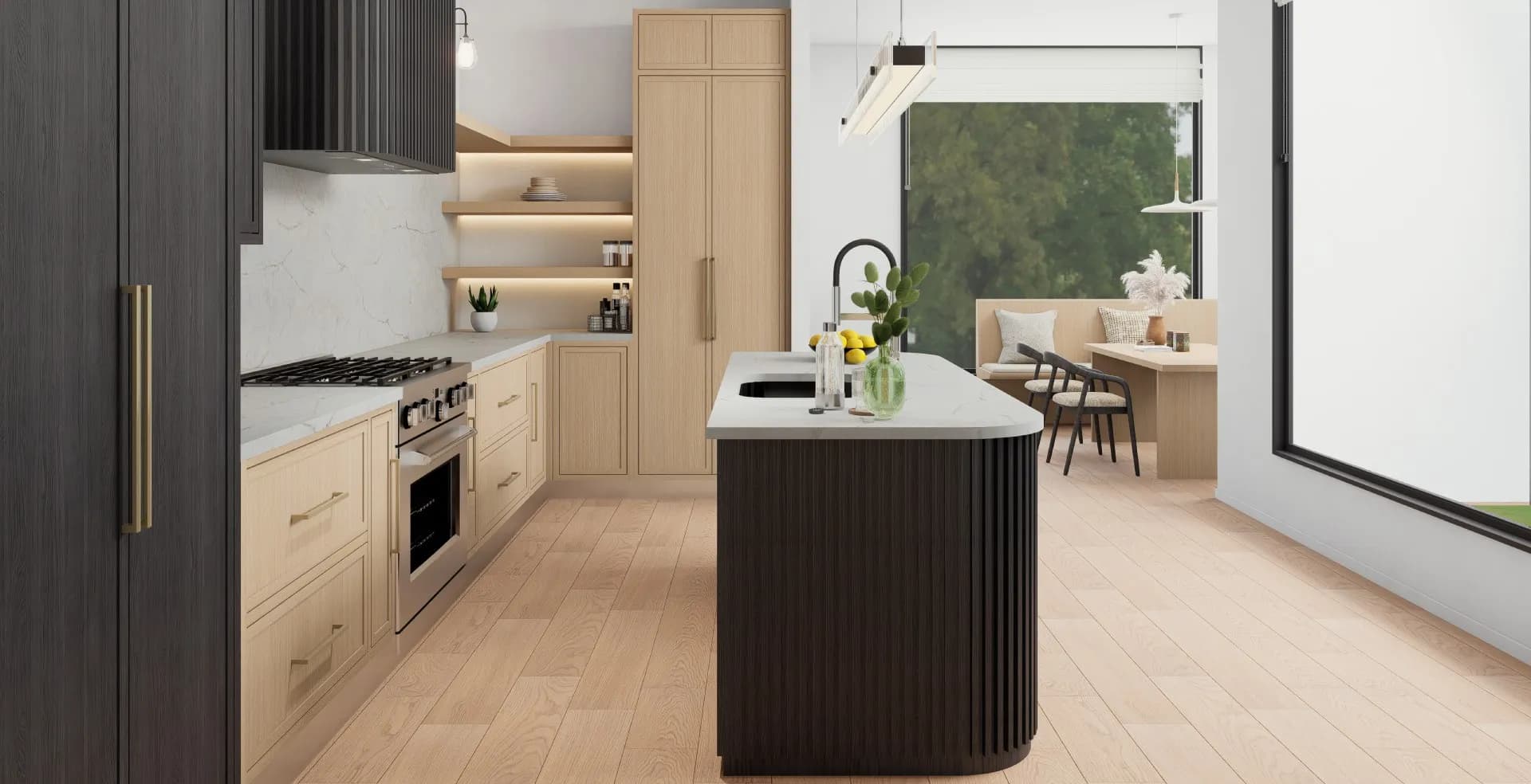 Contemporary cabinetry style detail