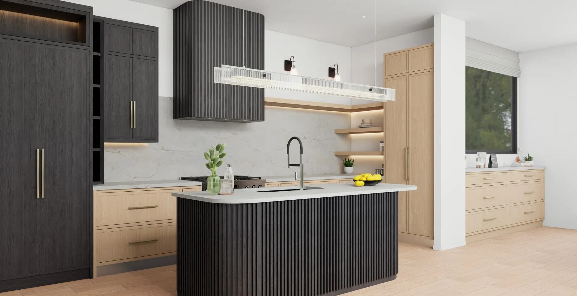 Contemporary cabinetry style detail