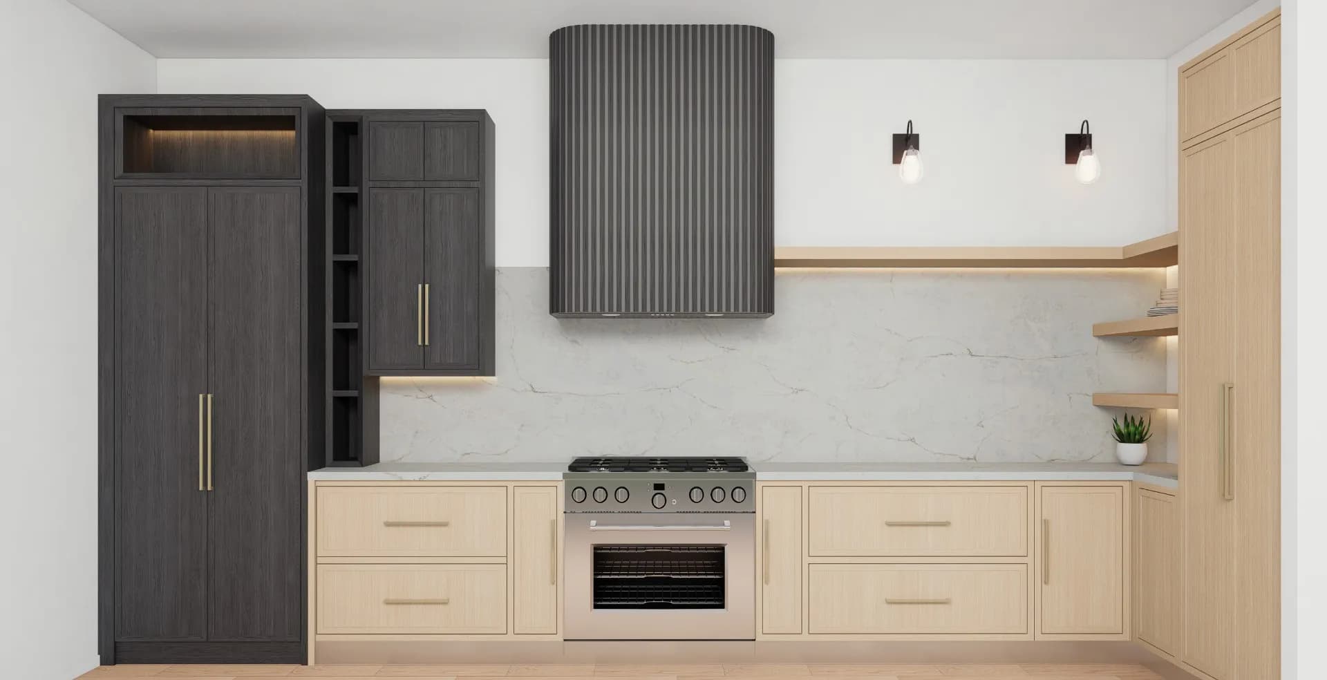 Contemporary cabinetry style detail