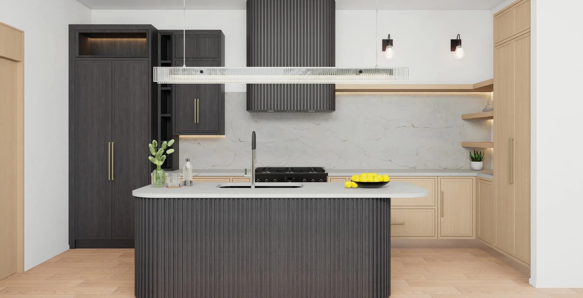 Contemporary cabinetry style detail