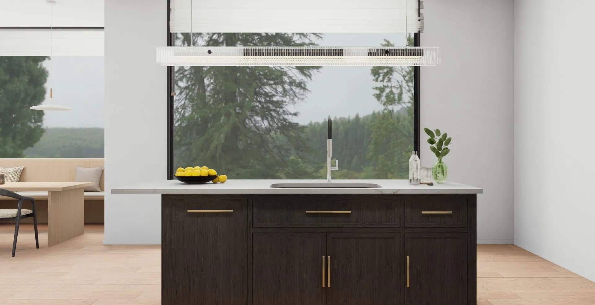 Contemporary cabinetry style detail