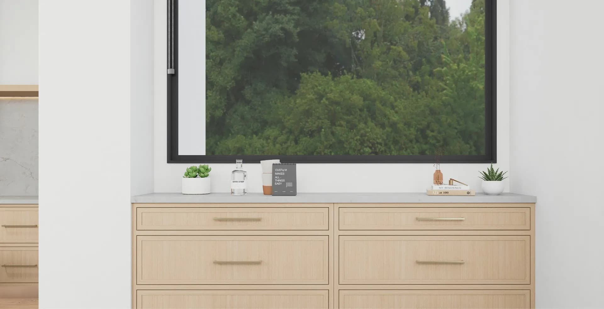 Contemporary cabinetry style detail
