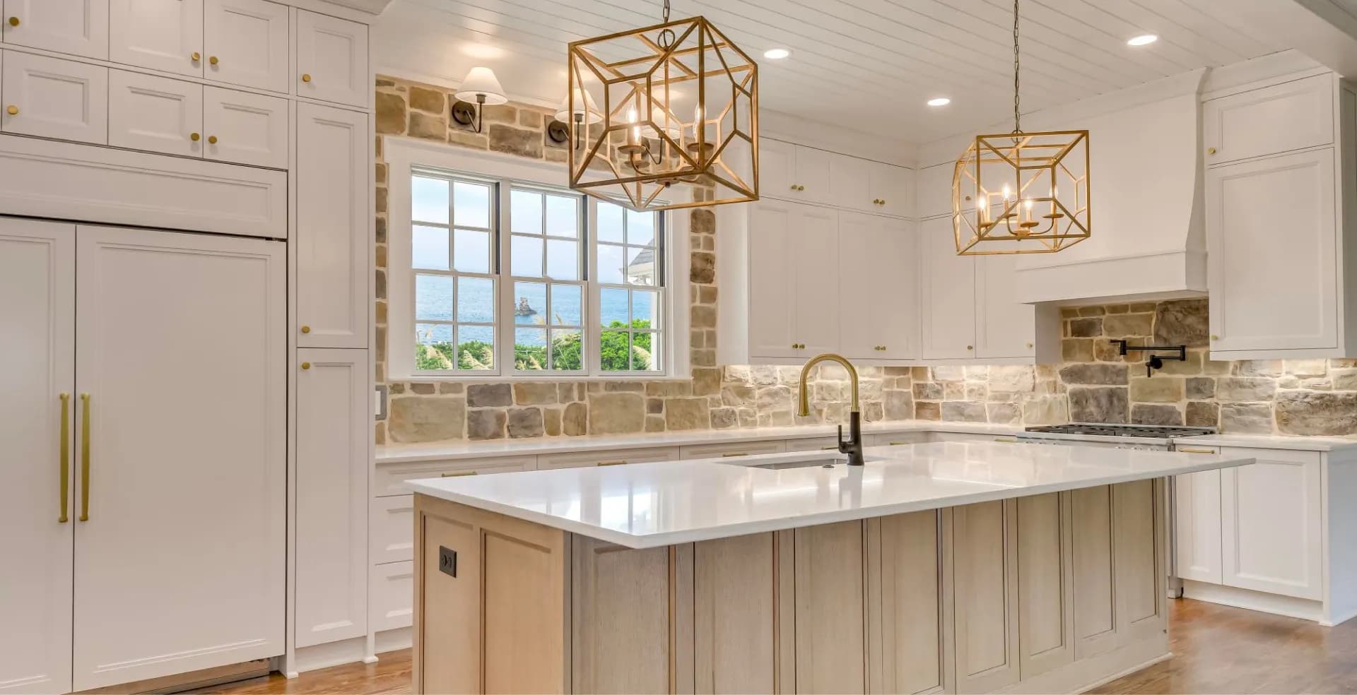 Farmhouse cabinetry style detail