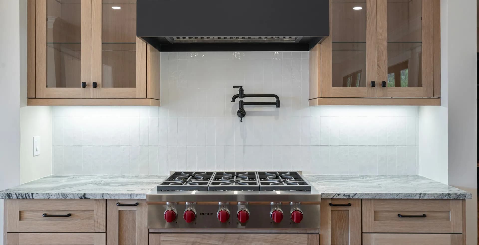 Farmhouse cabinetry style detail