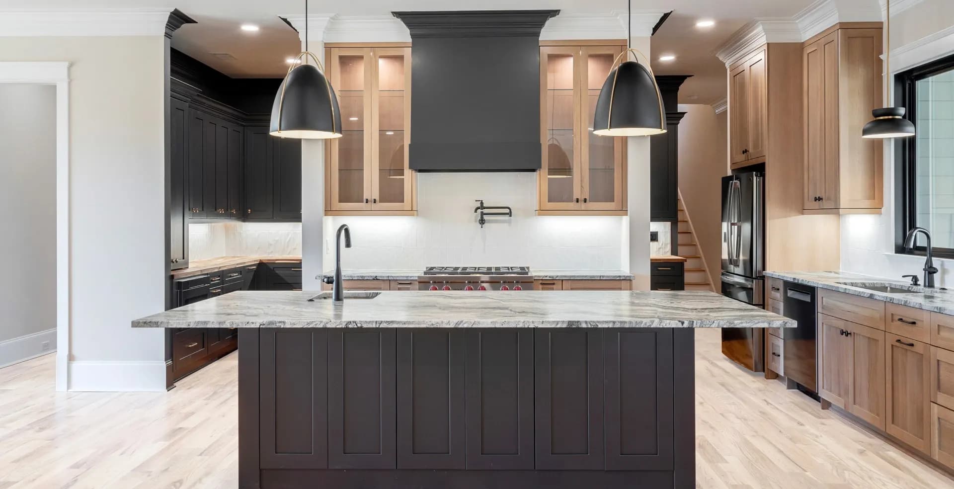 Farmhouse cabinetry style detail