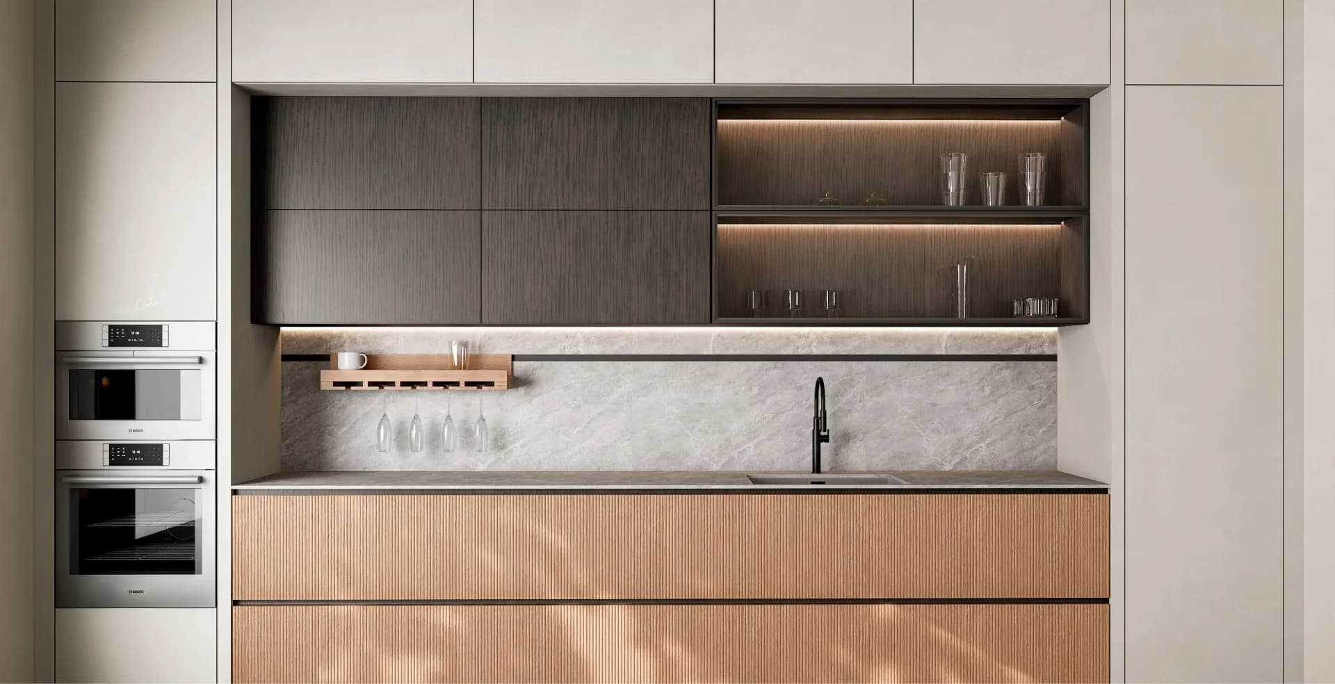 Modern cabinetry style detail
