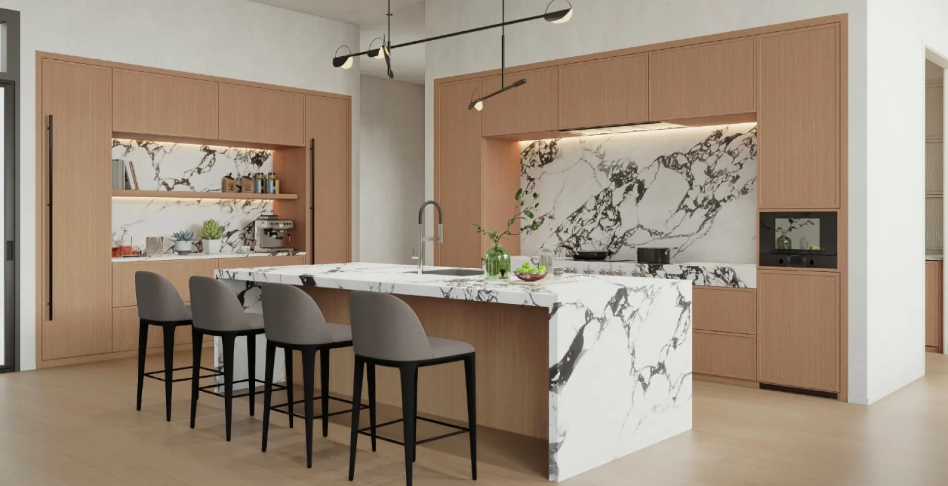 Modern cabinetry style detail