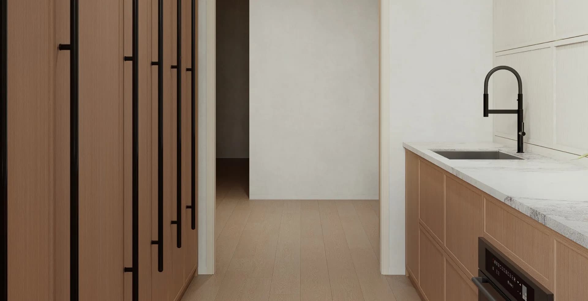 Modern cabinetry style detail